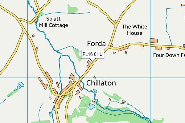 PL16 0HU map - OS VectorMap District (Ordnance Survey)