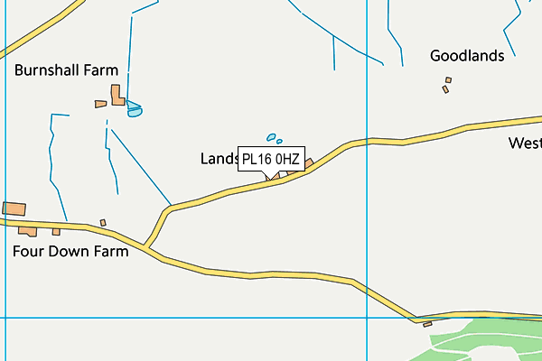 PL16 0HZ map - OS VectorMap District (Ordnance Survey)