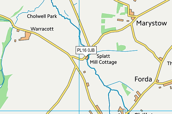 PL16 0JB map - OS VectorMap District (Ordnance Survey)