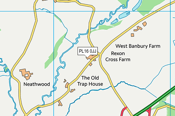 PL16 0JJ map - OS VectorMap District (Ordnance Survey)