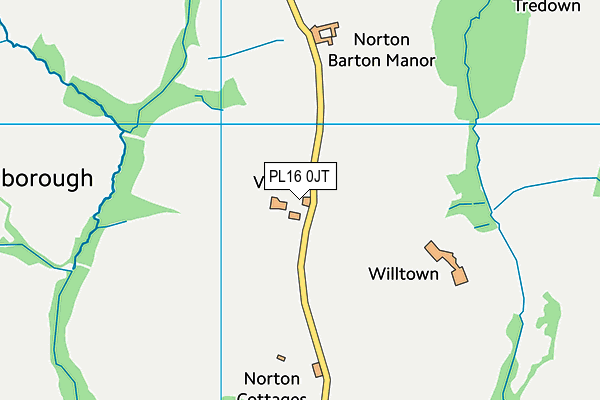 PL16 0JT map - OS VectorMap District (Ordnance Survey)