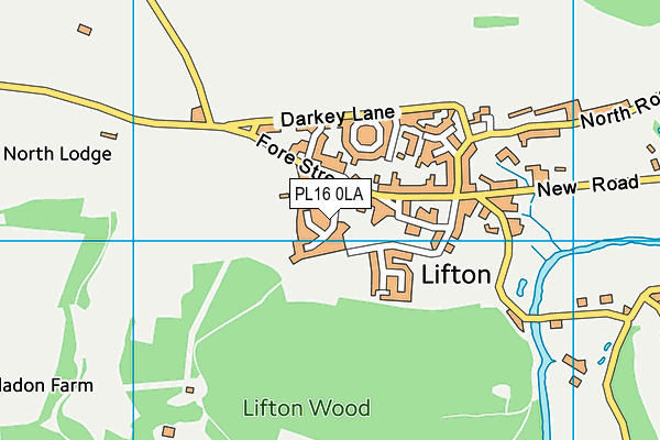 Lifton Community Centre map (PL16 0LA) - OS VectorMap District (Ordnance Survey)