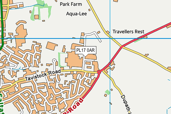 PL17 0AR map - OS VectorMap District (Ordnance Survey)