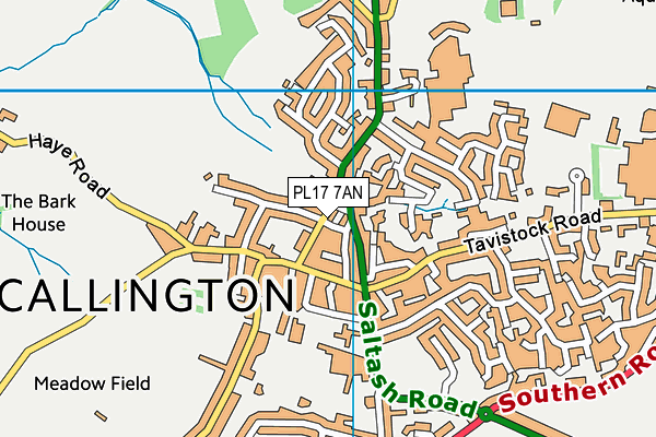 PL17 7AN map - OS VectorMap District (Ordnance Survey)