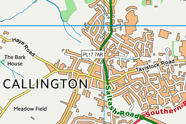 PL17 7AR map - OS VectorMap District (Ordnance Survey)