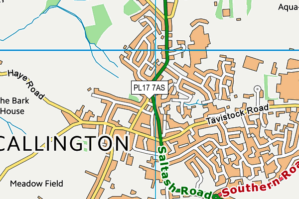 PL17 7AS map - OS VectorMap District (Ordnance Survey)