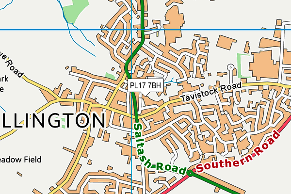 PL17 7BH map - OS VectorMap District (Ordnance Survey)