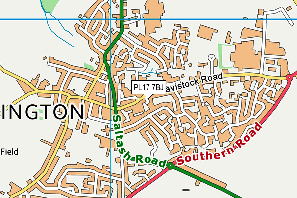 PL17 7BJ map - OS VectorMap District (Ordnance Survey)