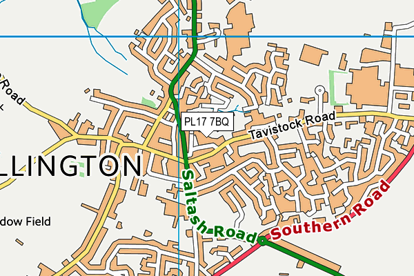 PL17 7BQ map - OS VectorMap District (Ordnance Survey)