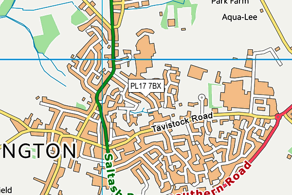 PL17 7BX map - OS VectorMap District (Ordnance Survey)