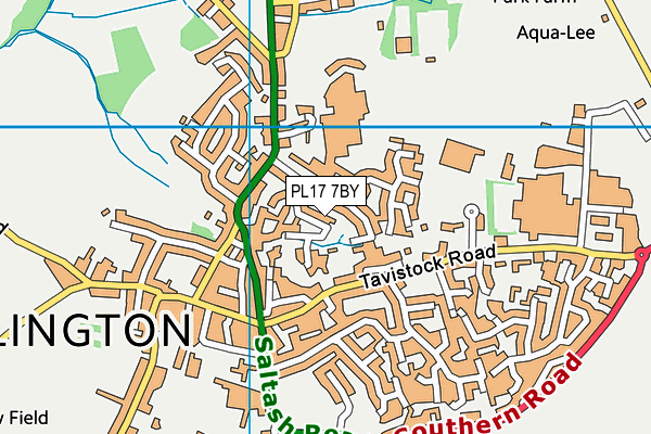 PL17 7BY map - OS VectorMap District (Ordnance Survey)