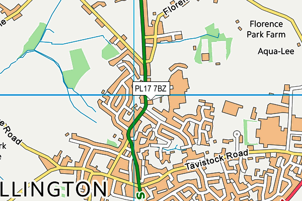 PL17 7BZ map - OS VectorMap District (Ordnance Survey)