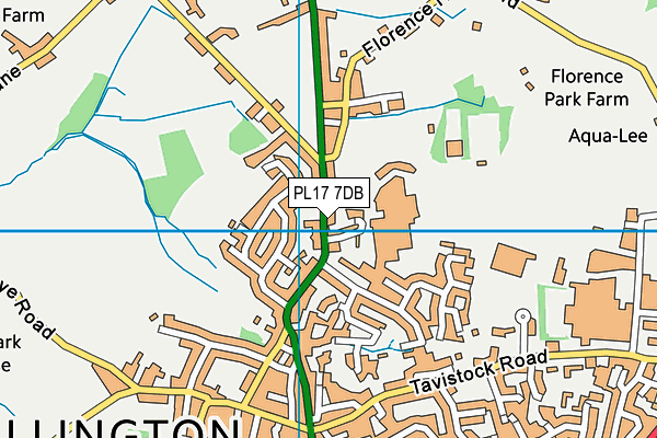 PL17 7DB map - OS VectorMap District (Ordnance Survey)