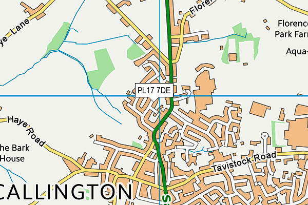 PL17 7DE map - OS VectorMap District (Ordnance Survey)