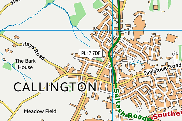 PL17 7DF map - OS VectorMap District (Ordnance Survey)