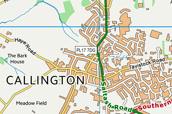 PL17 7DG map - OS VectorMap District (Ordnance Survey)