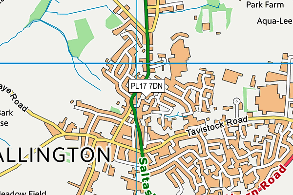 PL17 7DN map - OS VectorMap District (Ordnance Survey)