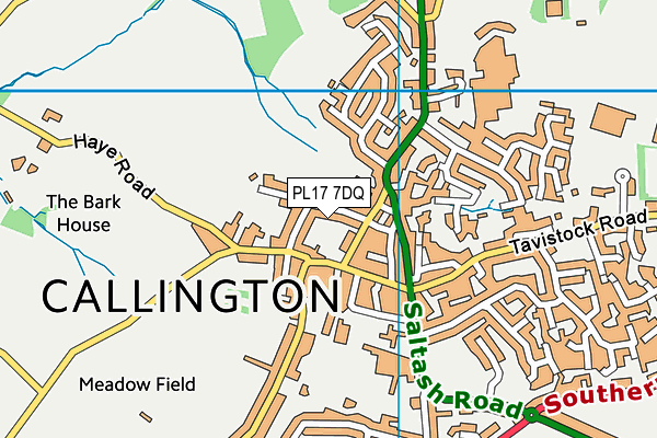 PL17 7DQ map - OS VectorMap District (Ordnance Survey)