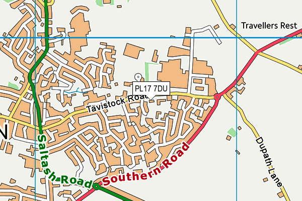 PL17 7DU map - OS VectorMap District (Ordnance Survey)
