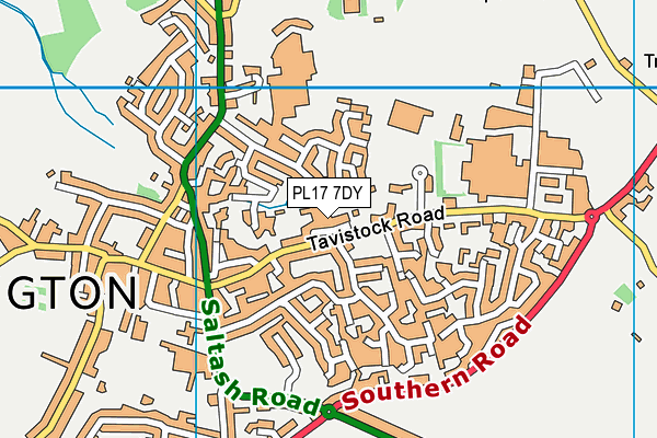 PL17 7DY map - OS VectorMap District (Ordnance Survey)