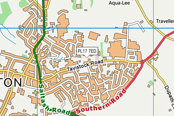 PL17 7ED map - OS VectorMap District (Ordnance Survey)