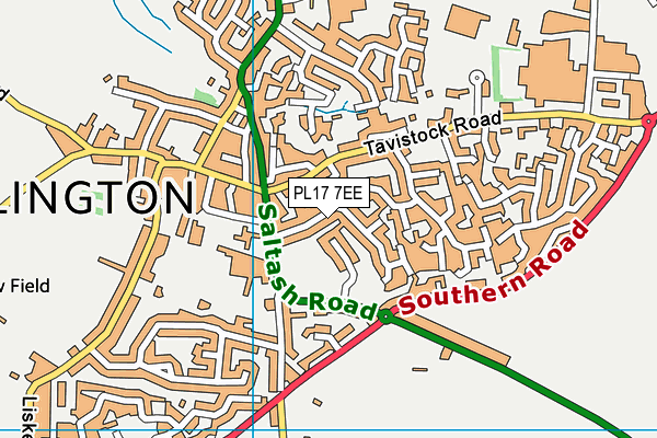 PL17 7EE map - OS VectorMap District (Ordnance Survey)