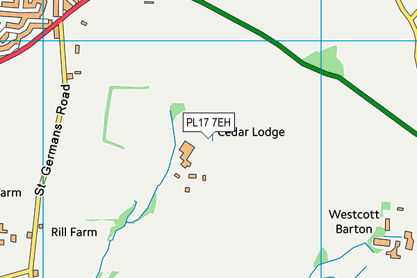 PL17 7EH map - OS VectorMap District (Ordnance Survey)