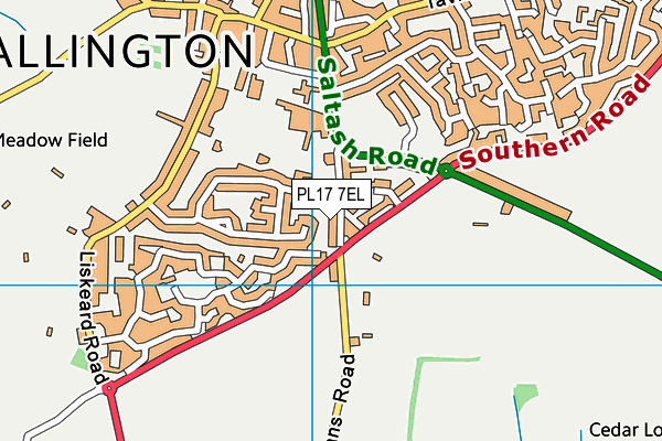 PL17 7EL map - OS VectorMap District (Ordnance Survey)