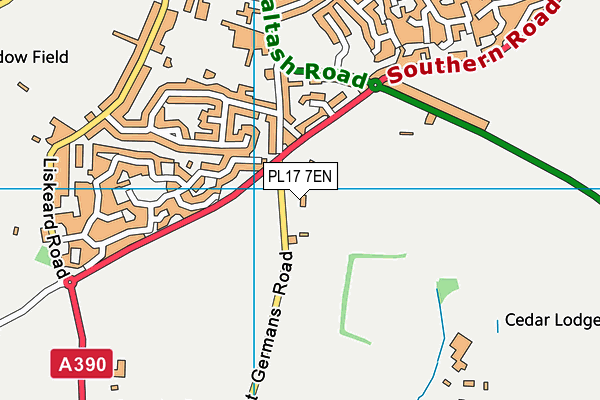 St Germans Road map (PL17 7EN) - OS VectorMap District (Ordnance Survey)