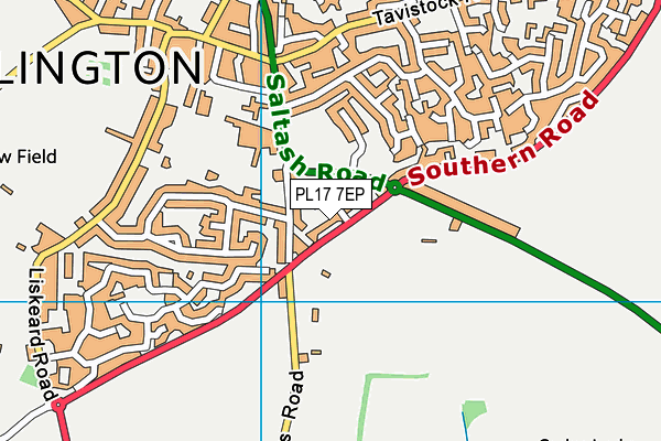 PL17 7EP map - OS VectorMap District (Ordnance Survey)