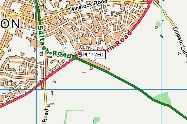 PL17 7EQ map - OS VectorMap District (Ordnance Survey)