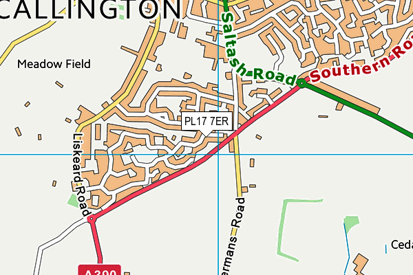 PL17 7ER map - OS VectorMap District (Ordnance Survey)