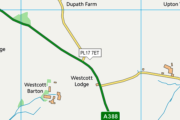 PL17 7ET map - OS VectorMap District (Ordnance Survey)