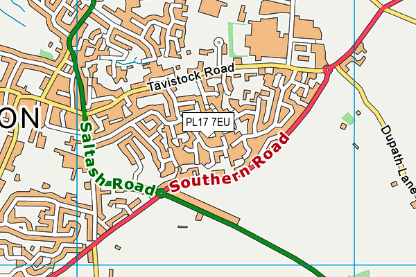 PL17 7EU map - OS VectorMap District (Ordnance Survey)