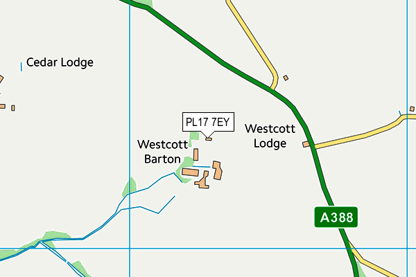 PL17 7EY map - OS VectorMap District (Ordnance Survey)