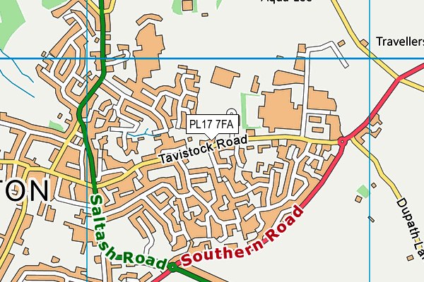 PL17 7FA map - OS VectorMap District (Ordnance Survey)