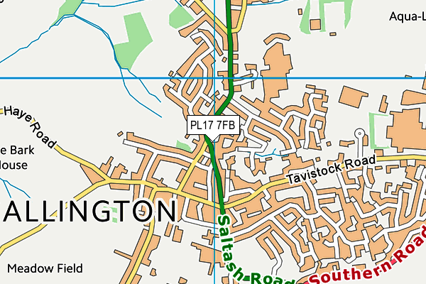 PL17 7FB map - OS VectorMap District (Ordnance Survey)