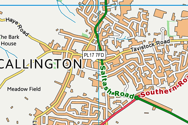 PL17 7FD map - OS VectorMap District (Ordnance Survey)