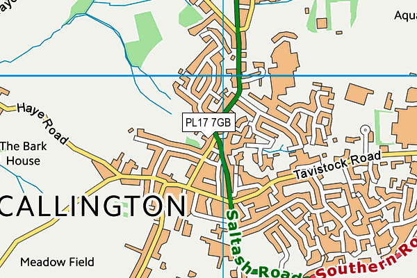 PL17 7GB map - OS VectorMap District (Ordnance Survey)