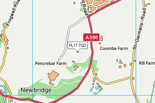 PL17 7GD map - OS VectorMap District (Ordnance Survey)