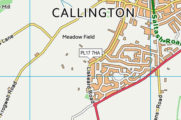 PL17 7HA map - OS VectorMap District (Ordnance Survey)