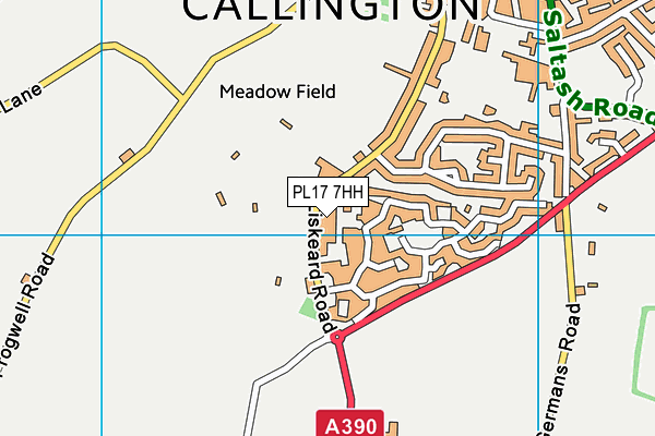 PL17 7HH map - OS VectorMap District (Ordnance Survey)