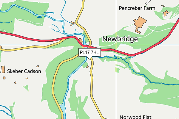 PL17 7HL map - OS VectorMap District (Ordnance Survey)