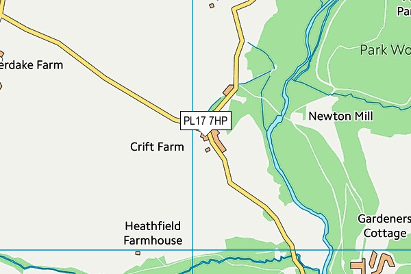 PL17 7HP map - OS VectorMap District (Ordnance Survey)