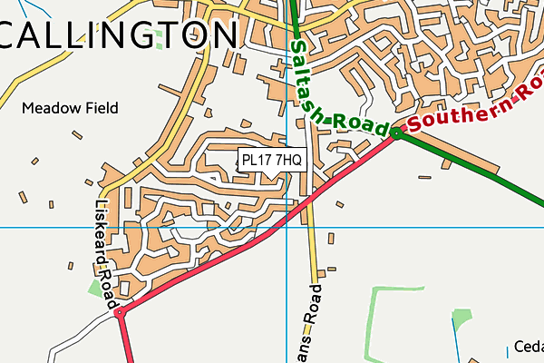 PL17 7HQ map - OS VectorMap District (Ordnance Survey)