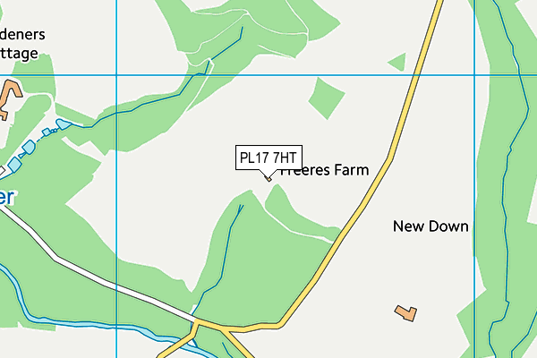 PL17 7HT map - OS VectorMap District (Ordnance Survey)