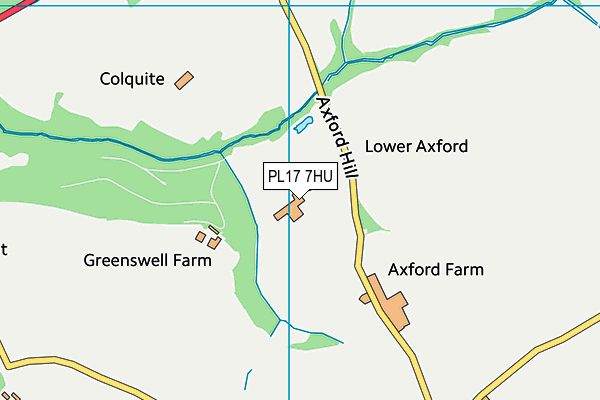 PL17 7HU map - OS VectorMap District (Ordnance Survey)