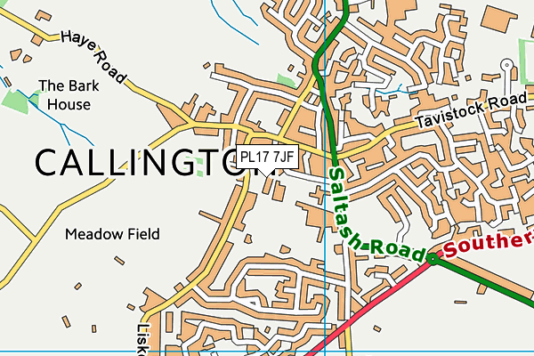 PL17 7JF map - OS VectorMap District (Ordnance Survey)