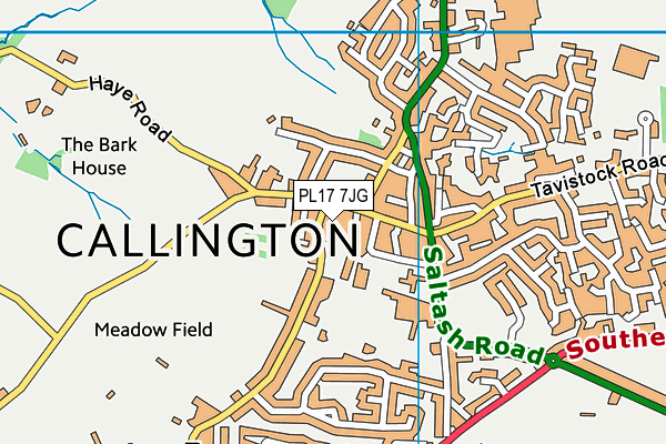 PL17 7JG map - OS VectorMap District (Ordnance Survey)