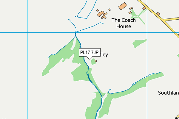 PL17 7JP map - OS VectorMap District (Ordnance Survey)